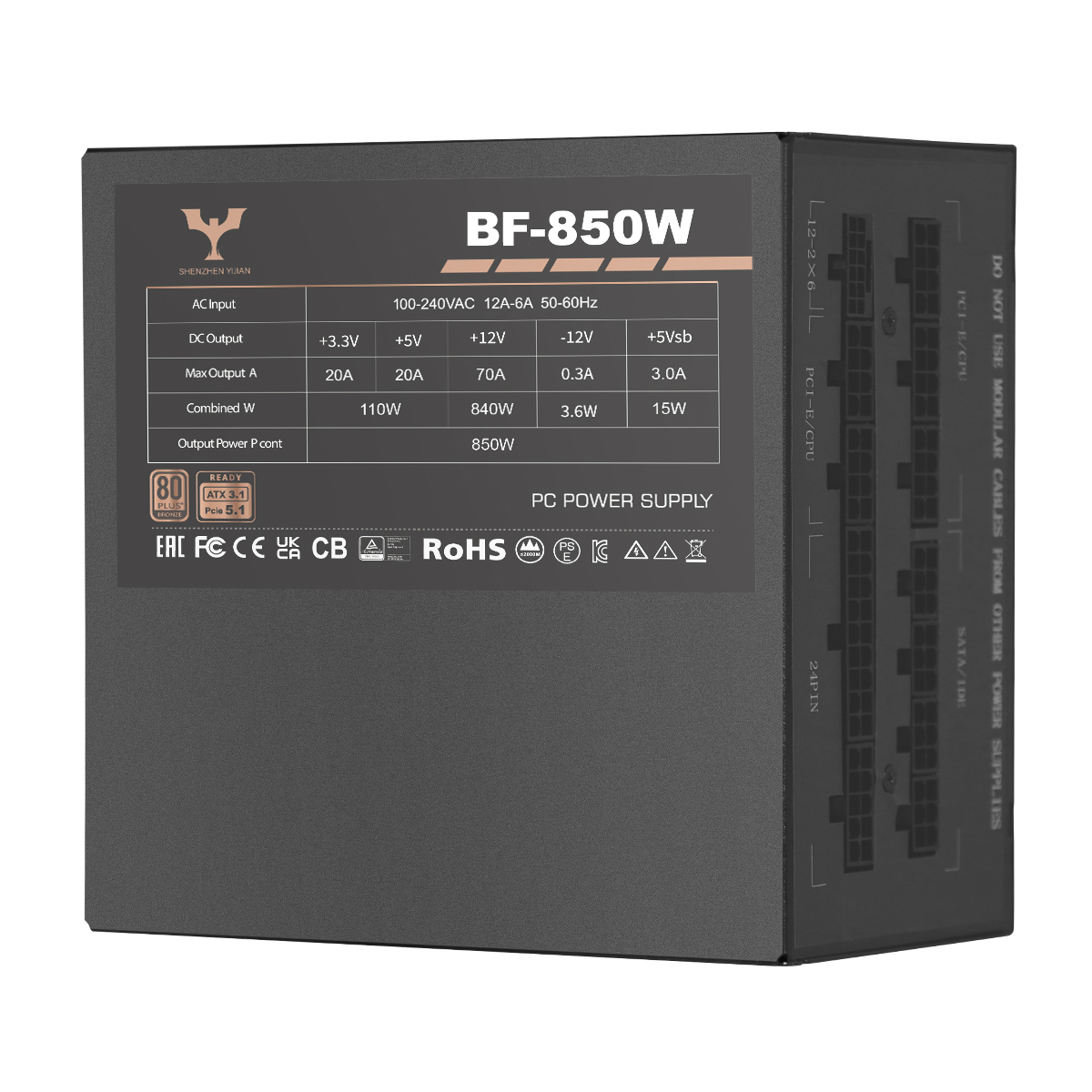 80Plus Bronze BF-850W