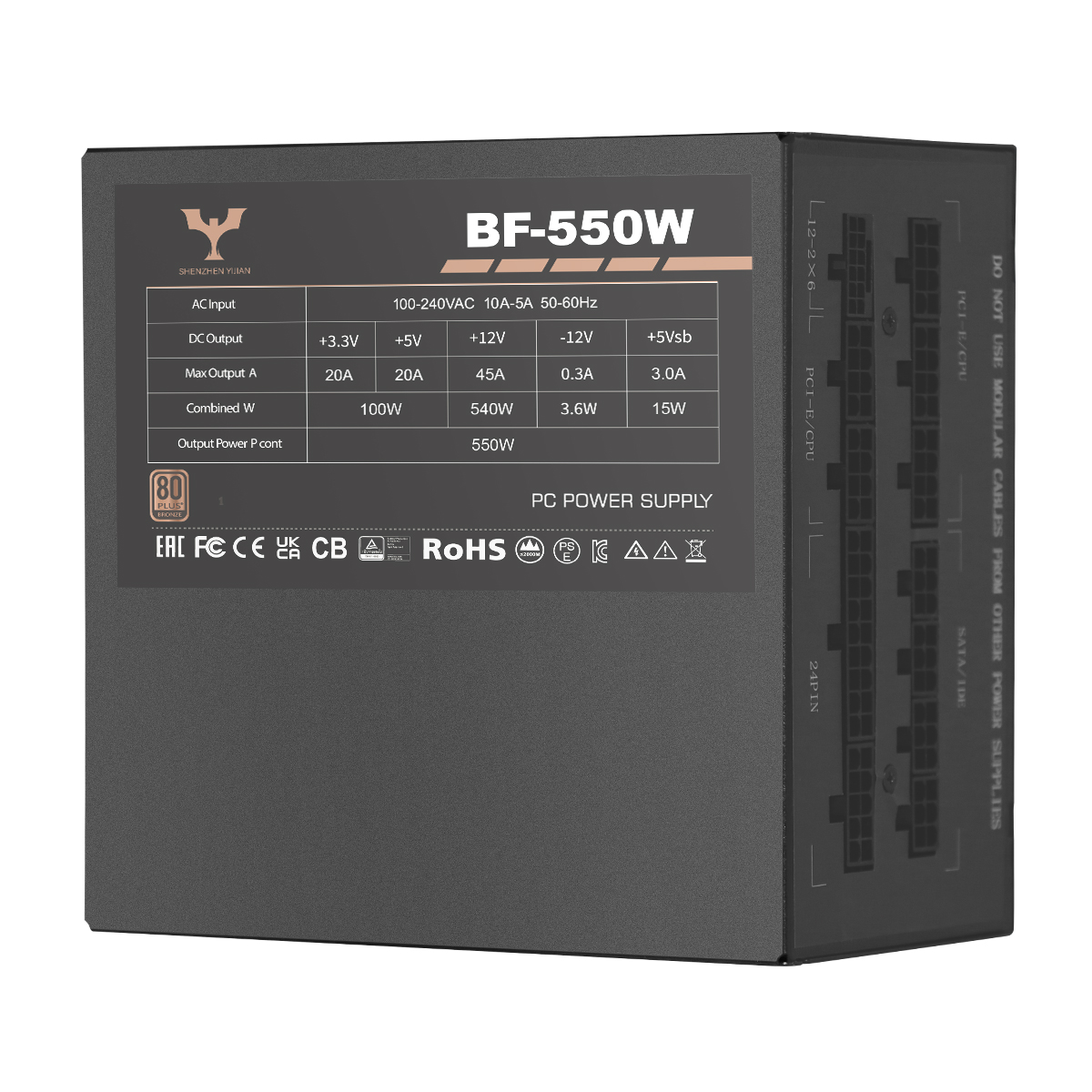 80Plus Bronze BF-550W